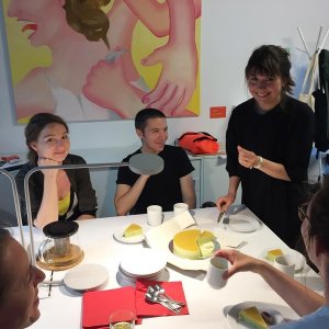 Natalia Andrzejewska, collection conservator, Aleksy Wójtowicz and Monika Zaleszczuk, interns 2017-2018