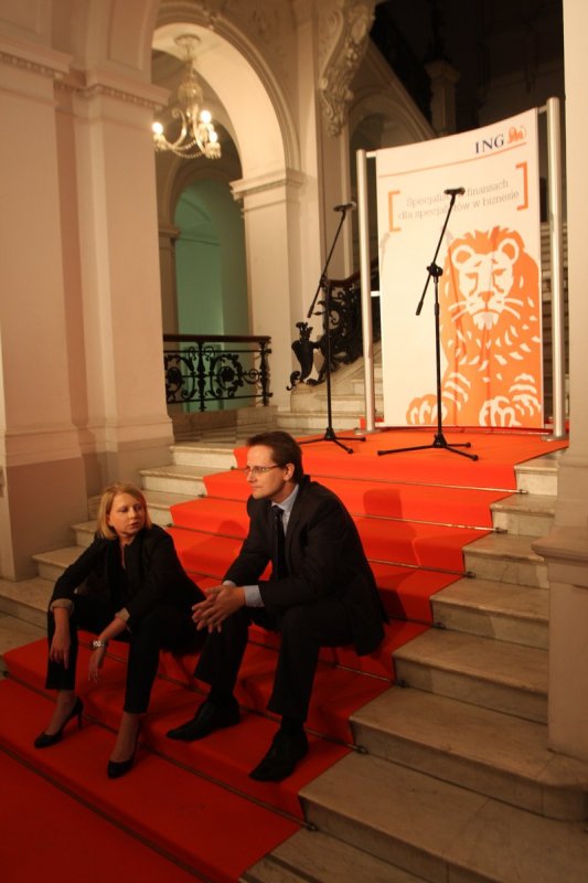 Magdalena Kot-Szczepańska and Piotr Rydzik during preparations for the 10th birthday of the Foundation 