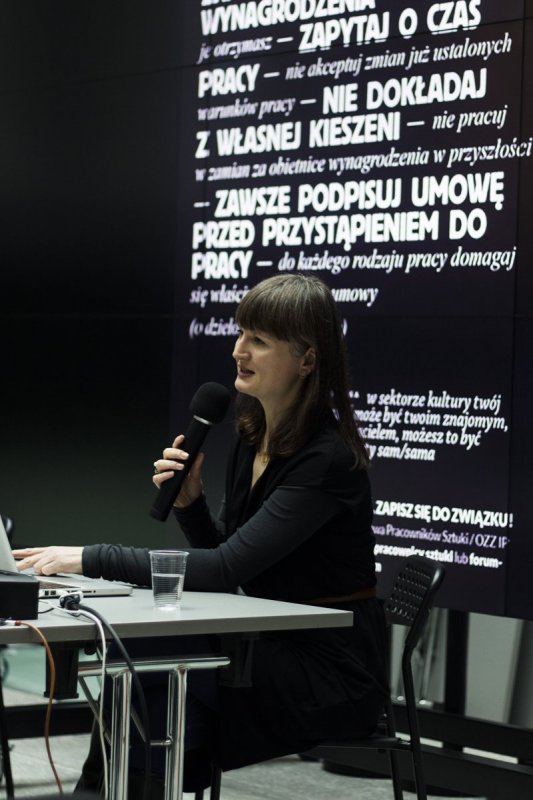 Agnieszka Sural during the Artist: The Professional 2018 lecture