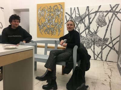 Stach Szumski i Vera Zalutskaya, koordynatorka projektów